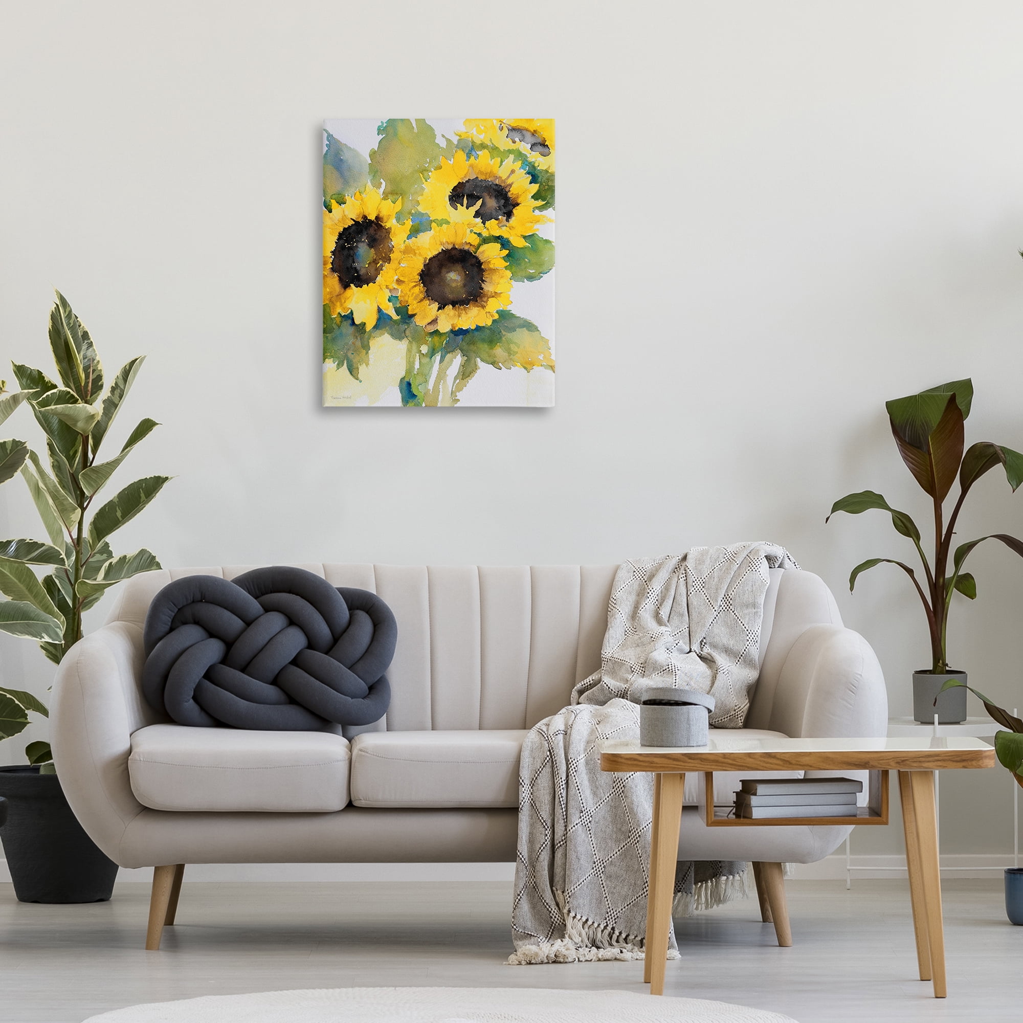 Stupell Industries Blooming Sunflower Bundle Botanical & Floral Painting Gallery Wrapped Canvas Art Print Wall Art, 24 x 30