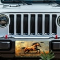 thumbnail image 5 of License Plate, Geometric Running Horse Decorative Front,Personalized Stainless Steel License Plate Cover For Men Women,12.2" X 6.2", 5 of 6