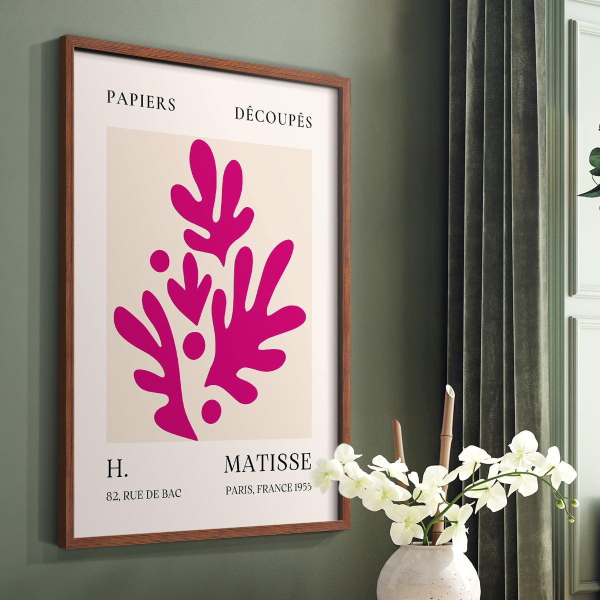 Matisse CLXIII Framed Print in Brown Solid Wood 8 x 10 Framed Print