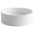 thumbnail image 2 of Ancona Round Pure Acrylic Stone Vessel Bathroom Sink in Matte White, 2 of 8
