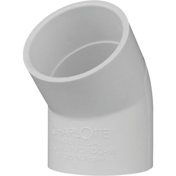 Charlotte Pipe Schedule 40 PVC Elbow (Slip x Slip), Case of 10