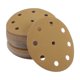 thumbnail image 1 of Discos de lijado universales de 50 piezas Unique Bargains, durabilidad y flexibilidad, papel de lija de óxido de aluminio amarillo de 5 pulgadas y 9 agujeros, grano 220, 1 of 7