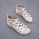 thumbnail image 4 of Zapatos planos de encaje con punta abierta para mujer con cremallera Sandalias romanas para mujer Wmkox8yii  nm3628, 4 of 7
