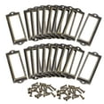 thumbnail image 1 of Unique Bargains 83x30mm Drawer Tag Label Metal Label Holder File Tag Frames Bronze Tone 30 Pack, 1 of 6