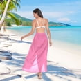 thumbnail image 7 of Women Sarong Wraps Pink Swimsuit Beach Pareo Bikini Coverups Skirt L, 7 of 7