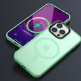 thumbnail image 2 of Dteck For iPhone 14 Pro Max,Shockproof Silicone Frame Slim Magnetic MagSafe Matte Case Cover,Matchagreen, 2 of 6