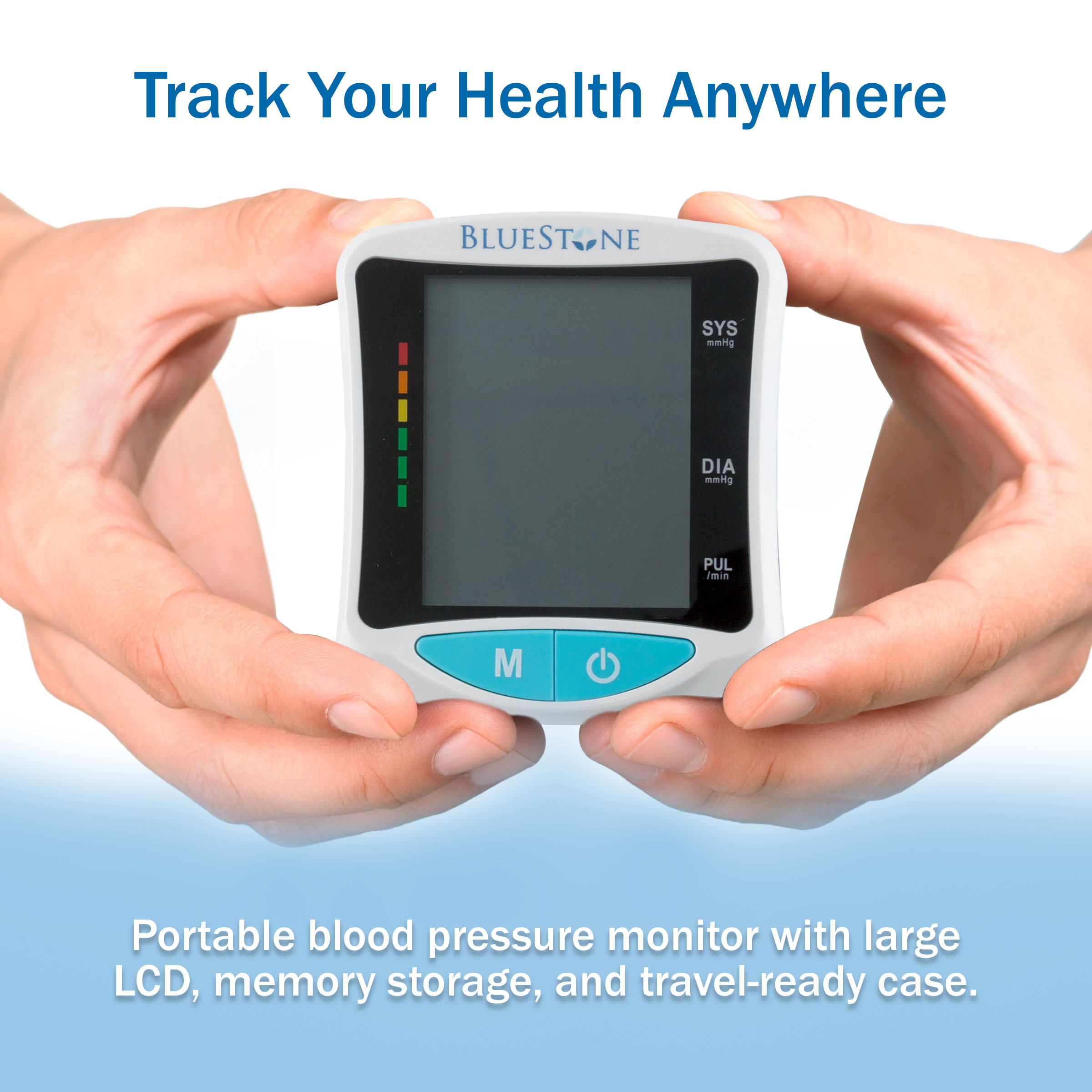 Bluestone Automatic Digital Wrist Blood Pressure Monitor, LCD Display, WHO Indicator & Adjustable Cuff