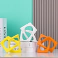 thumbnail image 7 of KY Modern Geometric Sculpture White Knot Statue Decor, Home White Bookcase Centerpiece jax Decorative, Geometric Tabletop Sculpture and Figurines, For White Home Decor Accent Cube Decorative Ornaments, 7 of 7
