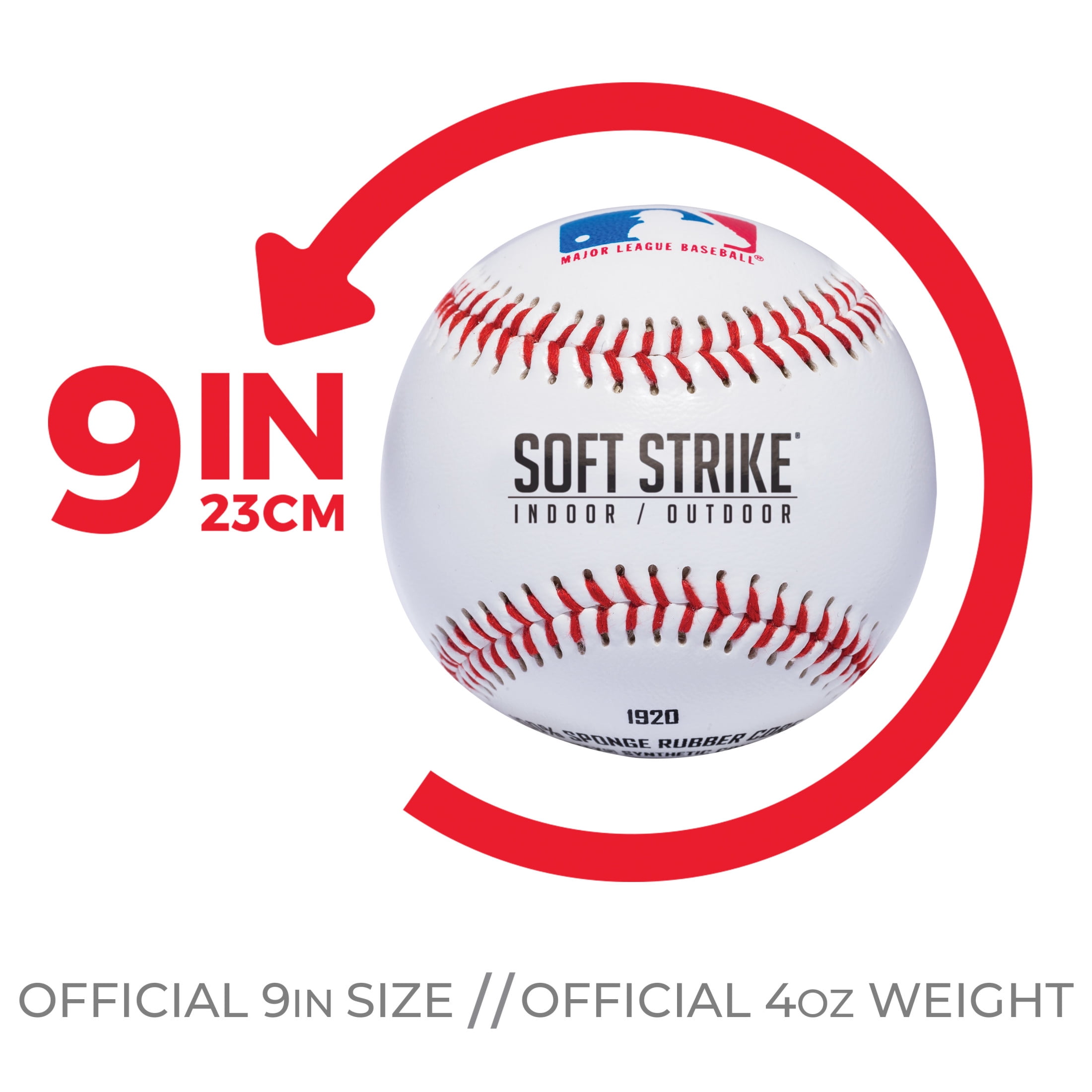 Franklin Sports MLB Soft-Strike Teeballs, Official Size, 12 Pack with Mesh Bag