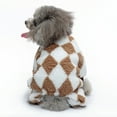 thumbnail image 3 of Dog Jumpsuit,Dog Winter Warm Onesie Pajamas,Cold Weather Pullovers for Small Medium Dogs S(Brown), 3 of 7