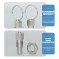 thumbnail image 3 of Miangastore 4pcs Stainless Steel Locking Pins Non Lockout Spring Plunger with Pull Ring, 3 of 9