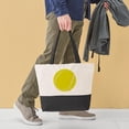 thumbnail image 3 of CafePress - Tennis Ball Plain - Two Tone, 100% Cotton, Zipper Tote Bag, 3 of 6