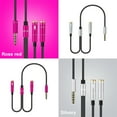 thumbnail image 2 of 3.5mm Mic Headphone Splitter Audio Cable Male to 2 Female Headphone Audio Cord Line, 2 of 9