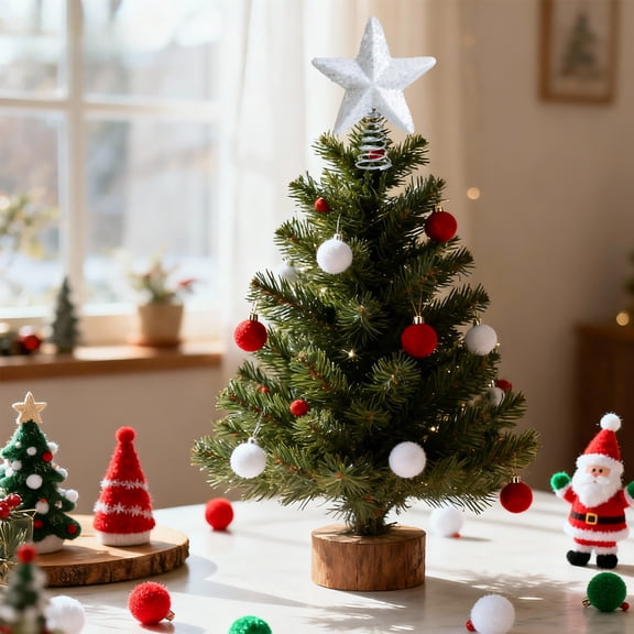 Eolstice Christmas Star Tree Top Decoration, Holiday Tree Topper, Festive Star Ornament For Christmas Parties, Home Celebration, Seasonal Gift(White)