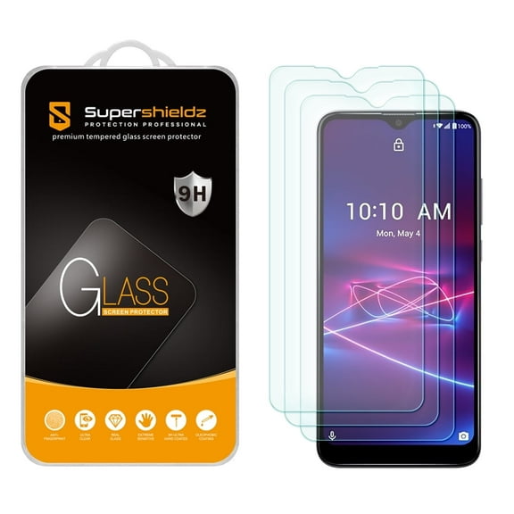 [3-Pack] Supershieldz for CoolPad Legacy Brisa Tempered Glass Screen Protector, Anti-Scratch, Anti-Fingerprint, Bubble Free