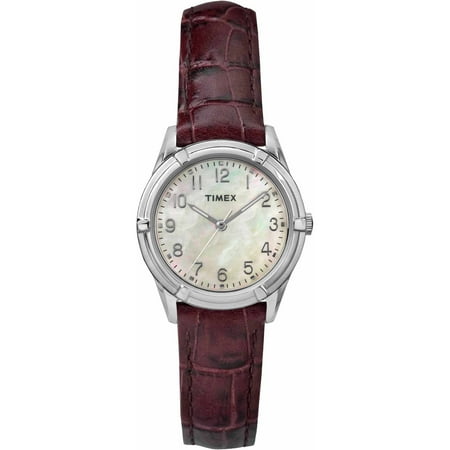 Timex Women's Easton Avenue Watch, Brown Croco Pattern Leather Strap