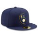 thumbnail image 3 of Men's New Era Navy Milwaukee Brewers Home Authentic Collection On-Field 59FIFTY Fitted Hat, 3 of 4