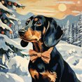 thumbnail image 1 of Pintura de diamante 5D DIY, kit de perro de nieve con taladro redondo completo, decoración del hogar, 30x30cm, 1 of 9