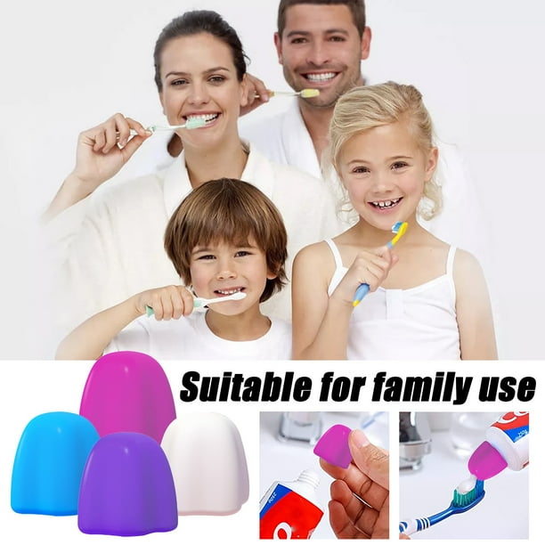 Pgeraug Toothpaste cap 4 Pack Toothpaste Cap Self Closing Toothpaste