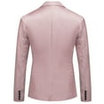 thumbnail image 3 of Siilsaa Casual Wedding Attire for Men Stretch Classic Fit Big & Tall Suit Separates-Pants & Jackets Pink,2XL, 3 of 3