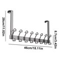 thumbnail image 2 of Door Hanger Bracket, Heavy Duty Over The Door Rack, Bracket With Rounded Top For Living Room, Bathroom, Bedroom, Kitchen Hanger Clothes, Towels, Hats, Coats, 2 of 9