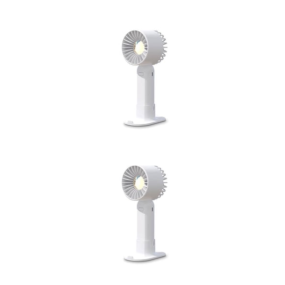 Ventilador de Mano Personal Wosthever Recargable 3 Modos Inalámbrico Refrigeración Portátil Blanco 2Conjunto