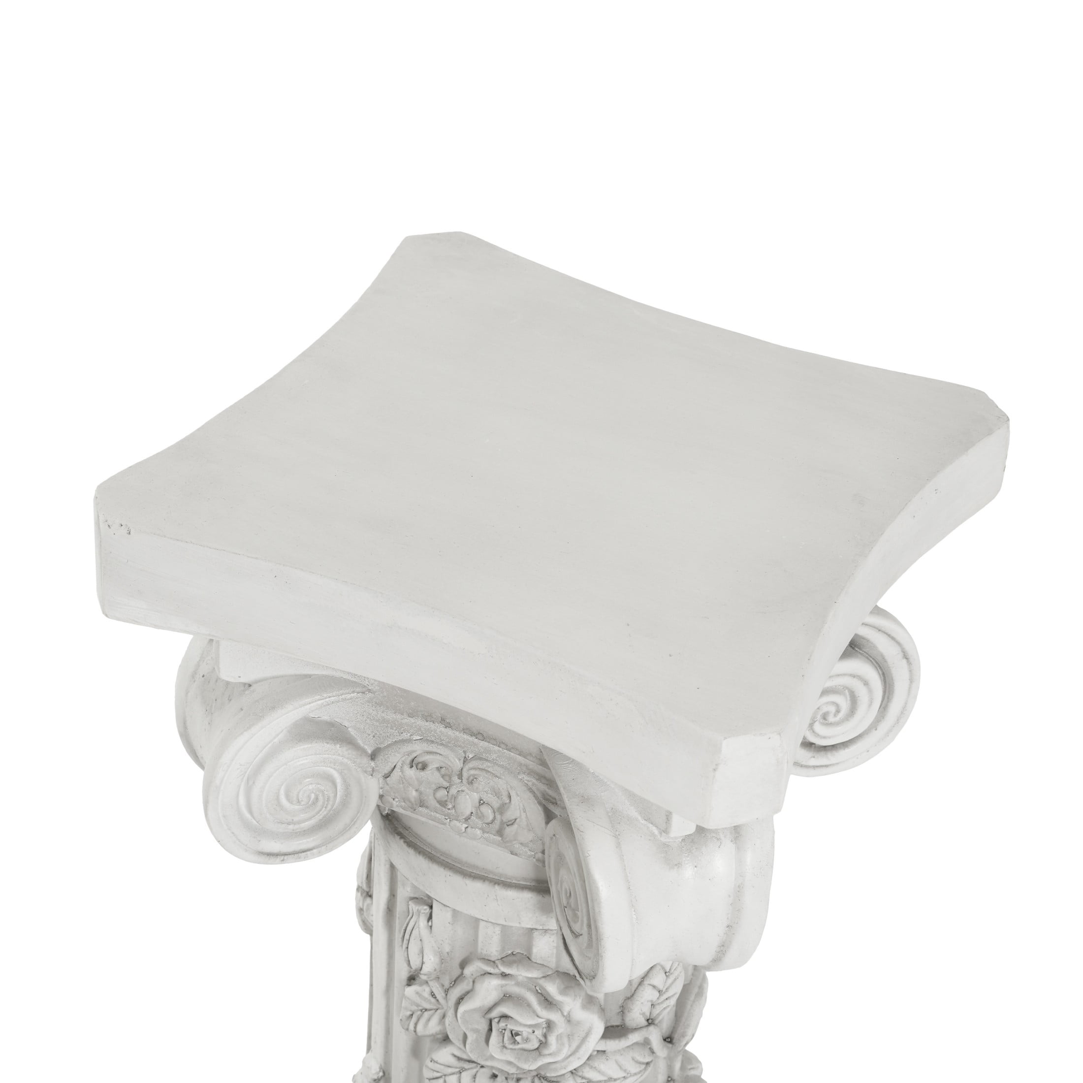 Christopher Knight Home Column Pedestal Stand, Magnesium Oxide Display Stand for Plants, Antique White