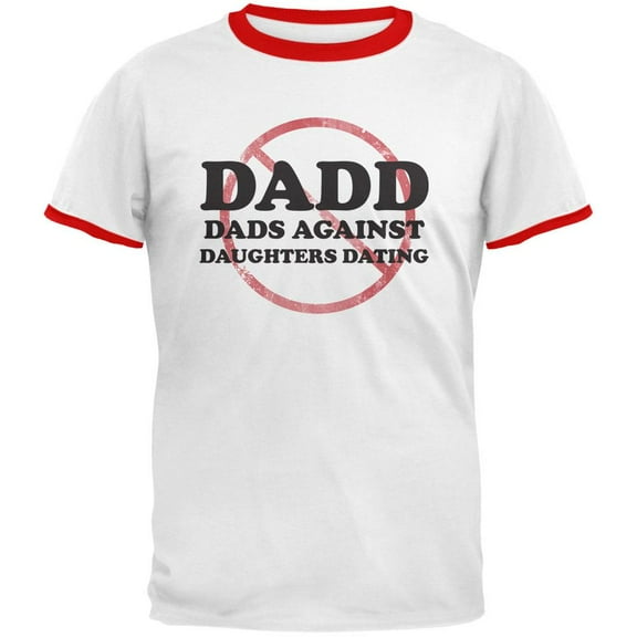 Father's Day DADD Dads Against Daughters Dating Men's Ringer T-Shirt - Medium