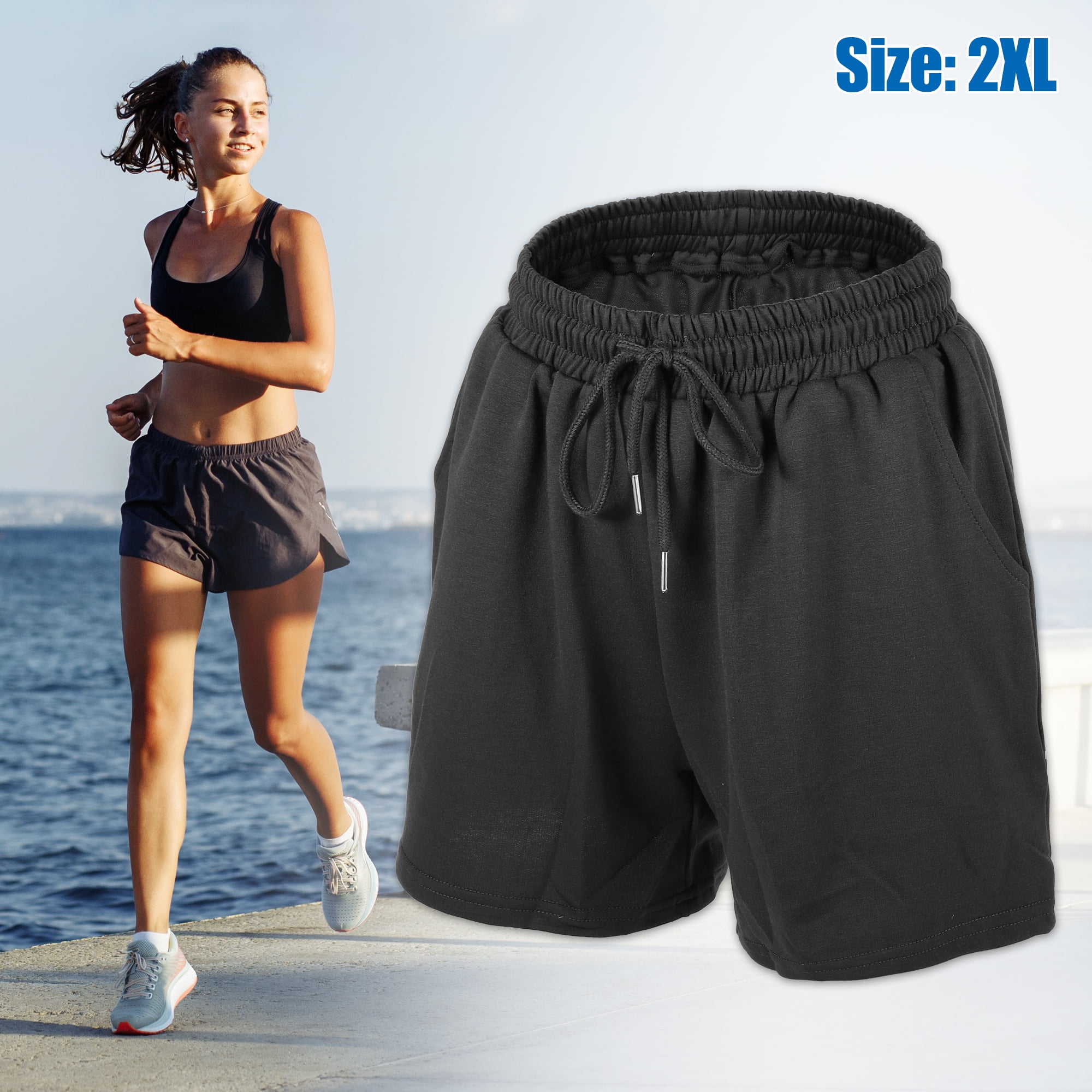 Unique Bargains 1Pcs Women's Flowy Running Shorts Casual