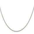 thumbnail image 2 of Collier Chaîne Torsadée en Argent Sterling 925 1,95 mm Pendentif Breloque Maillon Rond, 2 of 6