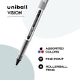thumbnail image 3 of Bolígrafos Rollerball Uni-Ball Vision Punta Fina 0.7mm Paquete de 4, 3 of 8