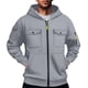thumbnail image 1 of pstuiky camisas de manga larga para hombre, Chaqueta tipo cárdigan con capucha y cremallera de manga larga de color liso para hombre Tops de hombre m, 1 of 6