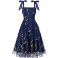 thumbnail image 2 of Vestido de fiesta informal de verano para mujer, estilo pin-up, bordado, sin mangas, estilo retro, estilo rockabilly vintage de los años 60 y 50, años 60 y 50, 2 of 4