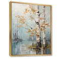 thumbnail image 2 of Designart "Silent Woods Birch Woods VI" Floral Floater Framed Canvas Wall Art, 2 of 7