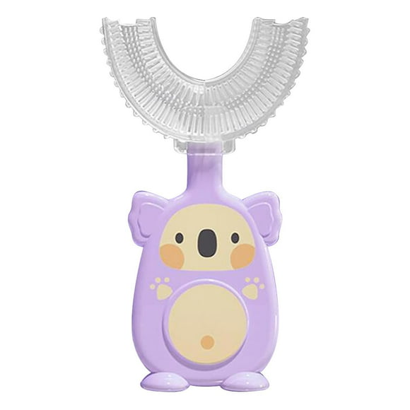 Cepillo de dientes HUOGUO Manual infantil de silicona en forma de U de 6-12 años