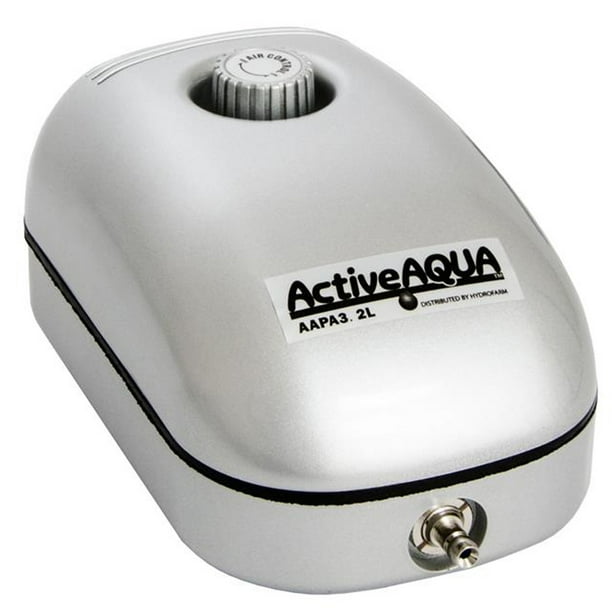 Active Aqua 2 Watt 3.2 LPM 50 GPH 120 Volt Single Outlet Aquaponics Air