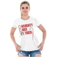 thumbnail image 3 of Xmas Checklist Naughty Nice Tried Womens Slim Fit Graphic Tee Brisco Brands S, 3 of 5