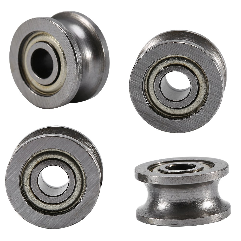 Oumij 10pcs U624ZZ U Groove Roulement /À Billes Poulie De Guidage Pour Rail Syst/ème Syst/ème de Mouvement Lin/éaire 4 7mm 13
