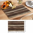 thumbnail image 6 of Brown Wooden Placemats Set of 6 Vintage Farmhouse Retro Art Place Mats Indoor Wipeable Table Mats Washable Cloth Dining Table Placemats for Kitchen Holiday Party Home Decor 13x19 Inch, 6 of 9