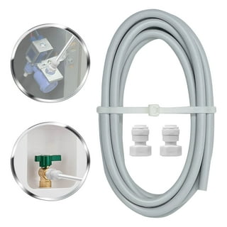 25FT PEX Refrigerator Water Line Kit - Ice Maker Tubing with Tee Stop Valve