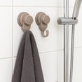 thumbnail image 5 of Strong Hold Vacuum Suction Cup Hooks Shower-Kitchen Walls Organizer Loofah Set of 2 Tan, 5 of 6