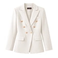 thumbnail image 7 of YSUEJPF Womens 2 Piece Business Casual Outfits Long Sleeve Blazer Straight Leg Pants Set Dressy Work Office Suit, 7 of 7