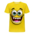 thumbnail image 5 of Funny Graphic T-Shirts for Men Crewneck Short Sleeve Tee Breathable Casual Top for Spring Summer & Outdoor Yellow-5 L, 5 of 5