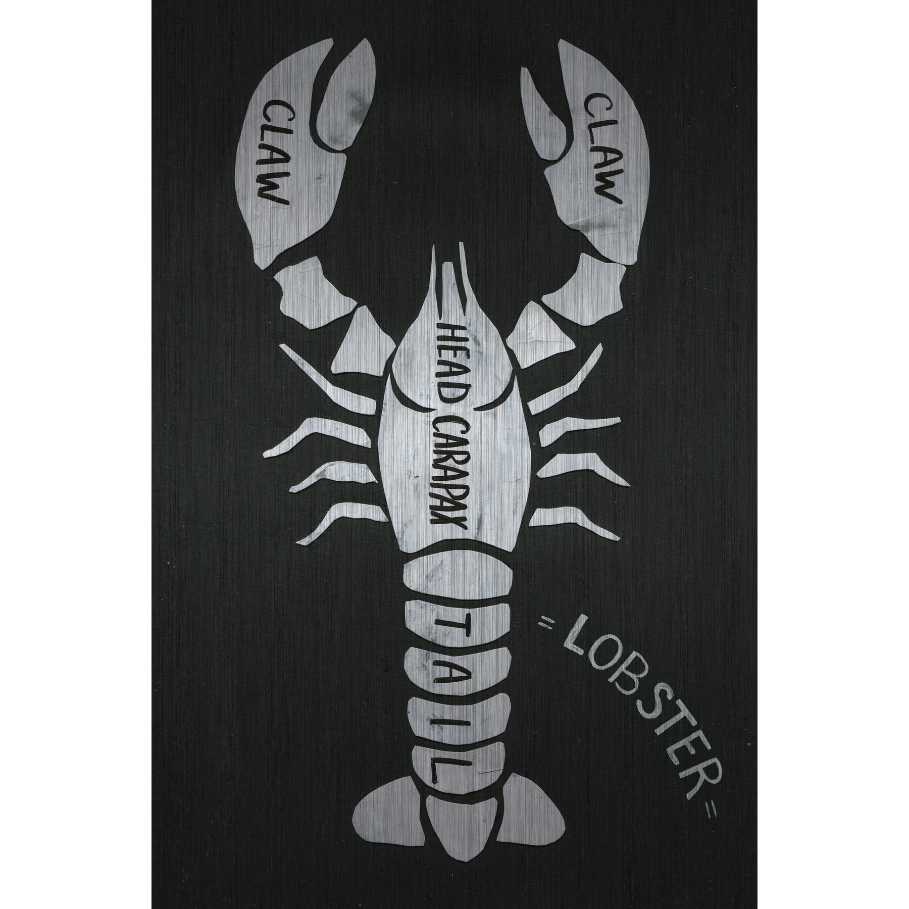 "Lobster Formation" Painting Art Print on Brushed Aluminum