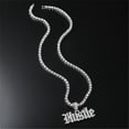 thumbnail image 2 of Hip Hop Punk Luxury Rhinestone Letters Pendant  Necklace for Women Men Iced Out Cuban Chain Fashion  Sweater Chain  Tennis Chain Clavicle Chains Creative Gifts, 2 of 4