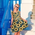 thumbnail image 4 of Girls Dress Sunflower Sleeveless Dress for Girls Hem A-Line Casual Sundress, 4 of 7