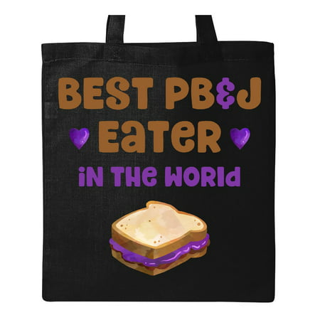 World's Best PBJ Eater Tote Bag Black One Size (Best Eater In The World)