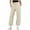 Beige, variant on Efsteb Womens High Waist Casual Solid Color Sweatpants with Drawstring and Functional Pockets for Fall and Winter Khaki XL