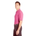 thumbnail image 4 of Zfeel Men High Performance Pure Dry Fit Poly Polos, Comfortable Short Sleeve Shirt, Pink, 2XL, 4 of 5