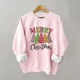 thumbnail image 4 of FAVIPT Women's Merry Christmas Top,Womens Christmas Pink Pullover Tops Novelty Funny Santa Xmas Tree Graphic Sweatshirt Loose Casual Long Sleeve Crewneck Shirt, 4 of 4